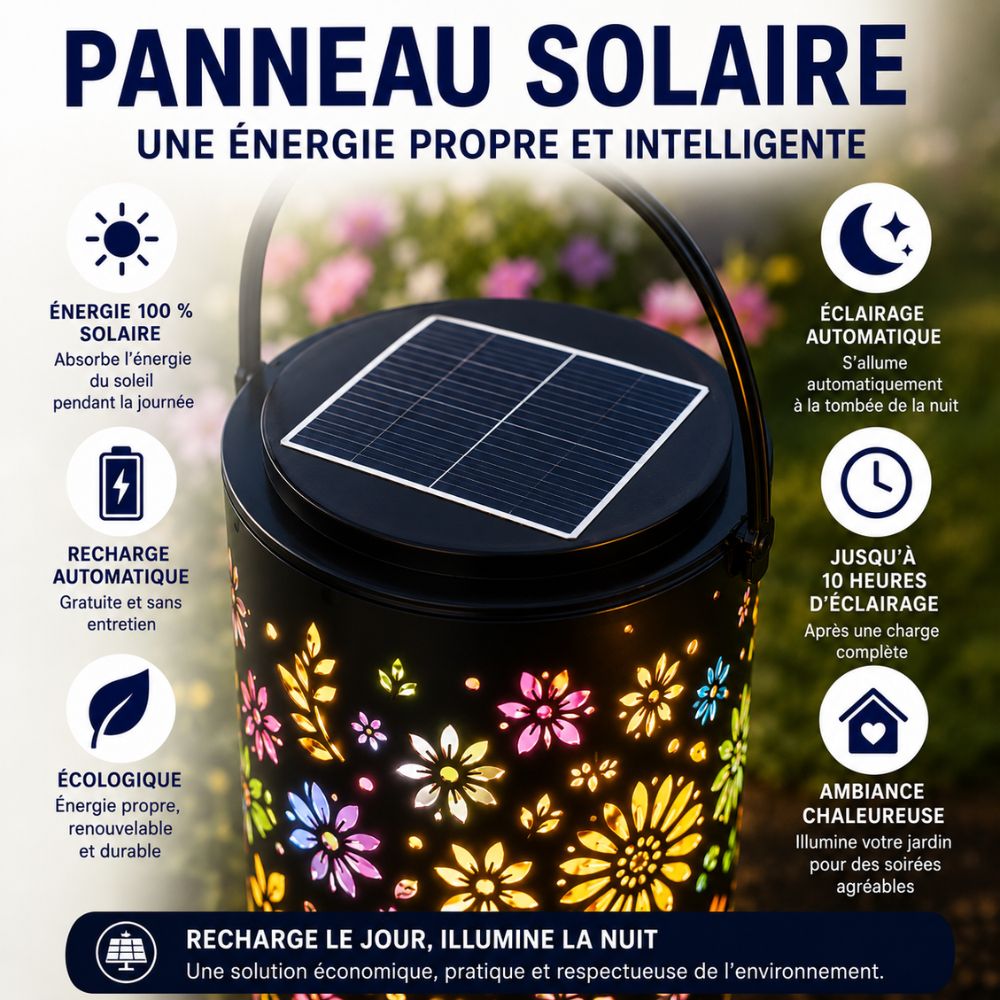 Lanterne Solaire Fleur de Lumière