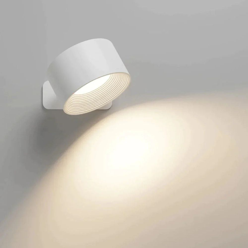 Applique murale LED orientable blanche avec éclairage directionnel