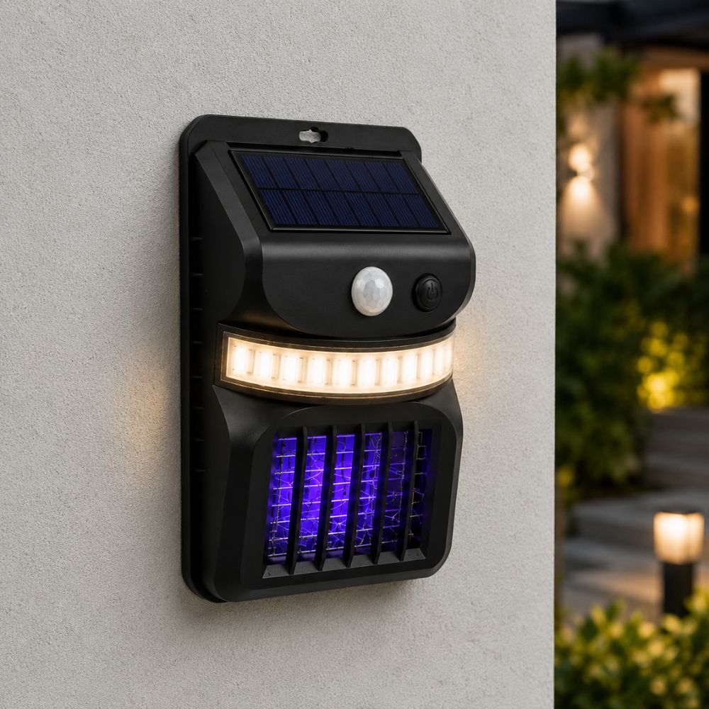Lampe Solaire 2-en-1 Éclairage & Anti-Moustiques