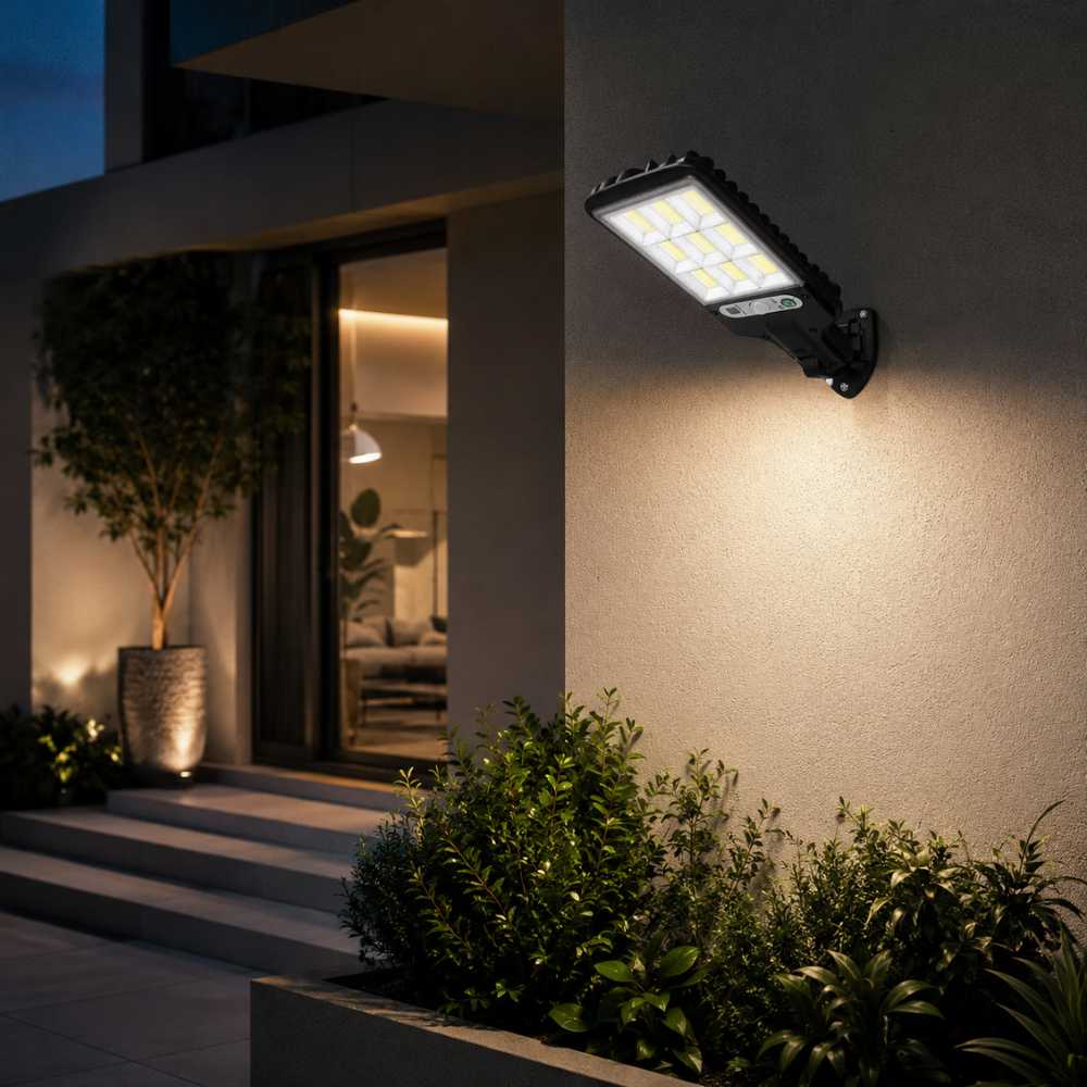 Éclairage mural solaire LED avec détecteur pour jardin et entrée extérieure